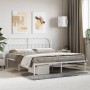 Estructura de cama de metal con cabecero blanco 183x213 cm de vidaXL, Camas y somieres - Ref: Foro24-353689, Precio: 107,11 €...