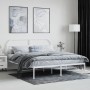 Estructura de cama de metal con cabecero blanco 183x213 cm de vidaXL, Camas y somieres - Ref: Foro24-353689, Precio: 107,11 €...