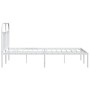 Estructura de cama de metal con cabecero blanco 183x213 cm de vidaXL, Camas y somieres - Ref: Foro24-353689, Precio: 107,11 €...
