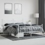 Estructura cama metal con cabecero y estribo blanco 160x200 cm de vidaXL, Camas y somieres - Ref: Foro24-353607, Precio: 131,...