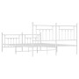 Estructura cama metal con cabecero y estribo blanco 160x200 cm de vidaXL, Camas y somieres - Ref: Foro24-353607, Precio: 131,...