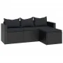 Conjunto de muebles de jardín ratán sintético negro de vidaXL, Conjuntos de jardín - Ref: Foro24-362330, Precio: 359,25 €, De...