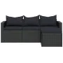 Conjunto de muebles de jardín ratán sintético negro de vidaXL, Conjuntos de jardín - Ref: Foro24-362330, Precio: 359,25 €, De...