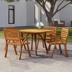 Mesa de jardín madera maciza de acacia 110x110x75 cm de vidaXL, Mesas de jardín - Ref: Foro24-363305, Precio: 190,14 €, Descu...
