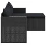 Conjunto de muebles de jardín ratán sintético negro de vidaXL, Conjuntos de jardín - Ref: Foro24-362330, Precio: 359,25 €, De...