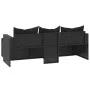 Conjunto de muebles de jardín ratán sintético negro de vidaXL, Conjuntos de jardín - Ref: Foro24-362330, Precio: 359,25 €, De...