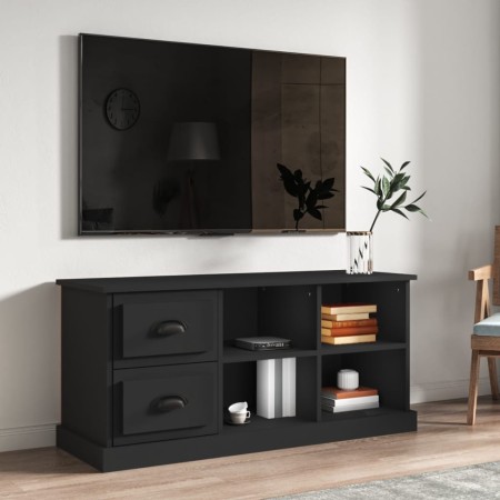 Mueble de TV madera contrachapada negro 102x35,5x47,5 cm en Muebles TV | Comprar online en Foru.es