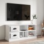 Mueble de TV madera contrachapada blanco brillo 102x35,5x47,5cm en Muebles TV | Comprar online en Foru.es