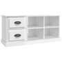 Mueble de TV madera contrachapada blanco brillo 102x35,5x47,5cm en Muebles TV | Comprar online en Foru.es