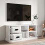 Mueble de TV madera contrachapada blanco brillo 102x35,5x47,5cm en Muebles TV | Comprar online en Foru.es