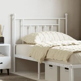 White metal headboard 90 cm by vidaXL, Headboards and footboards - Ref: Foro24-353614, Price: 28,10 €, Discount: %