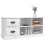 Mueble de TV madera contrachapada blanco brillo 102x35,5x47,5cm en Muebles TV | Comprar online en Foru.es