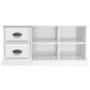 Mueble de TV madera contrachapada blanco brillo 102x35,5x47,5cm en Muebles TV | Comprar online en Foru.es