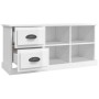 Mueble de TV madera contrachapada blanco brillo 102x35,5x47,5cm en Muebles TV | Comprar online en Foru.es