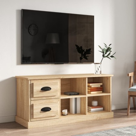 Mueble de TV madera contrachapada roble Sonoma 102x35,5x47,5 cm en Muebles TV | Comprar online en Foru.es