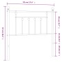 Cabecero de metal blanco 90 cm de vidaXL, Cabeceros y pies de cama - Ref: Foro24-353614, Precio: 28,58 €, Descuento: %