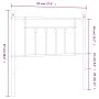 White metal headboard 90 cm by vidaXL, Headboards and footboards - Ref: Foro24-353614, Price: 28,10 €, Discount: %