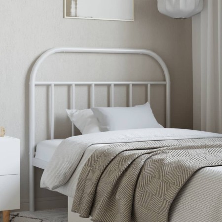 Cabecero de metal blanco 100 cm de vidaXL, Cabeceros y pies de cama - Ref: Foro24-353713, Precio: 23,64 €, Descuento: %