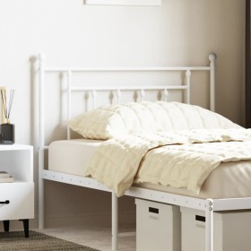 Cabecero de metal blanco 107 cm de vidaXL, Cabeceros y pies de cama - Ref: Foro24-353616, Precio: 33,00 €, Descuento: %