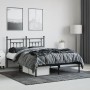 Estructura de cama con cabecero metal negro 140x200 cm de vidaXL, Camas y somieres - Ref: Foro24-353538, Precio: 122,23 €, De...