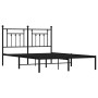Estructura de cama con cabecero metal negro 140x200 cm de vidaXL, Camas y somieres - Ref: Foro24-353538, Precio: 122,23 €, De...