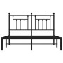 Estructura de cama con cabecero metal negro 140x200 cm de vidaXL, Camas y somieres - Ref: Foro24-353538, Precio: 122,23 €, De...