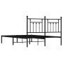 Estructura de cama con cabecero metal negro 140x200 cm de vidaXL, Camas y somieres - Ref: Foro24-353538, Precio: 122,23 €, De...
