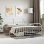 Estructura cama metal con cabecero y pie cama blanco 183x213 cm de vidaXL, Camas y somieres - Ref: Foro24-353707, Precio: 112...