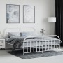 Estructura cama metal con cabecero y pie cama blanco 183x213 cm de vidaXL, Camas y somieres - Ref: Foro24-353707, Precio: 112...