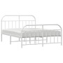 Estructura cama metal con cabecero y pie cama blanco 183x213 cm de vidaXL, Camas y somieres - Ref: Foro24-353707, Precio: 112...