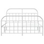 Estructura cama metal con cabecero y pie cama blanco 183x213 cm de vidaXL, Camas y somieres - Ref: Foro24-353707, Precio: 112...