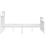 Estructura cama metal con cabecero y pie cama blanco 183x213 cm de vidaXL, Camas y somieres - Ref: Foro24-353707, Precio: 112...