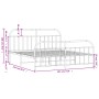 Estructura cama metal con cabecero y pie cama blanco 183x213 cm de vidaXL, Camas y somieres - Ref: Foro24-353707, Precio: 112...