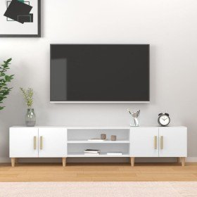Mueble de TV blanco 180x31,5x40 cm madera de ingeniería en Muebles TV | Comprar online en Foru.es