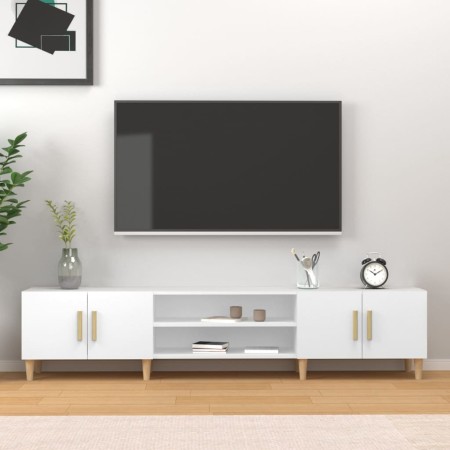 Mueble de TV blanco 180x31,5x40 cm madera de ingeniería en Muebles TV | Comprar online en Foru.es