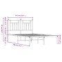 Estructura de cama de metal con cabecero blanca 135x190 cm de vidaXL, Camas y somieres - Ref: Foro24-353585, Precio: 112,57 €...