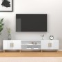Mueble de TV madera contrachapada blanco brillo 180x31,5x40 cm en Muebles TV | Comprar online en Foru.es