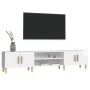 Mueble de TV madera contrachapada blanco brillo 180x31,5x40 cm en Muebles TV | Comprar online en Foru.es
