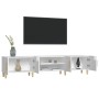 Mueble de TV madera contrachapada blanco brillo 180x31,5x40 cm en Muebles TV | Comprar online en Foru.es