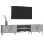 Mueble de TV madera contrachapada gris hormigón 180x31,5x40 cm en Muebles TV | Comprar online en Foru.es
