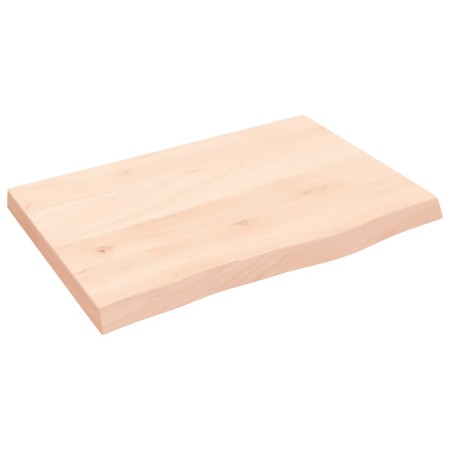 Estante de pared madera maciza roble sin tratar 60x40x(2-4) cm de vidaXL, Estantes y estanterías - Ref: Foro24-363528, Precio...