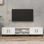 Mueble de TV madera contrachapada blanco brillo 180x31,5x40 cm en Muebles TV | Comprar online en Foru.es