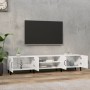 Mueble de TV madera contrachapada blanco brillo 180x31,5x40 cm en Muebles TV | Comprar online en Foru.es