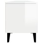 Mueble de TV madera contrachapada blanco brillo 180x31,5x40 cm en Muebles TV | Comprar online en Foru.es