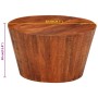 Mesa de centro de madera maciza de mango rugosa Ø 52x30 cm de vidaXL, Mesas de centro - Ref: Foro24-353728, Precio: 128,84 €,...