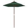 Sombrilla de jardín con poste de madera verde 196x231 cm de vidaXL, Sombrillas - Ref: Foro24-363160, Precio: 65,44 €, Descuen...