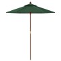 Sombrilla de jardín con poste de madera verde 196x231 cm de vidaXL, Sombrillas - Ref: Foro24-363160, Precio: 65,44 €, Descuen...