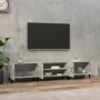 Mueble de TV madera contrachapada gris hormigón 180x31,5x40 cm en Muebles TV | Comprar online en Foru.es