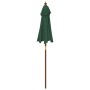 Sombrilla de jardín con poste de madera verde 196x231 cm de vidaXL, Sombrillas - Ref: Foro24-363160, Precio: 65,44 €, Descuen...