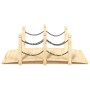 Puente de jardín con cadenas madera maciza abeto 150x67x56cm de vidaXL, Puentes de jardín - Ref: Foro24-363357, Precio: 135,3...